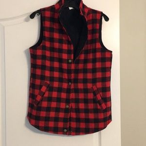 Buffalo plaid vest